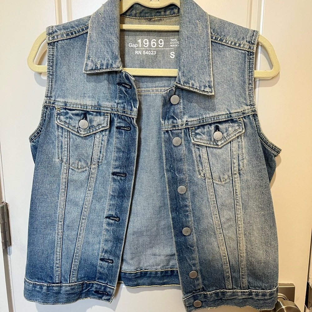 GAP Light Blue Denim Vest